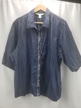 Jones New York Jeans Women's Denim Shirt Size 2X